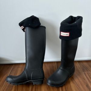 Hunter boots with socks women size 6